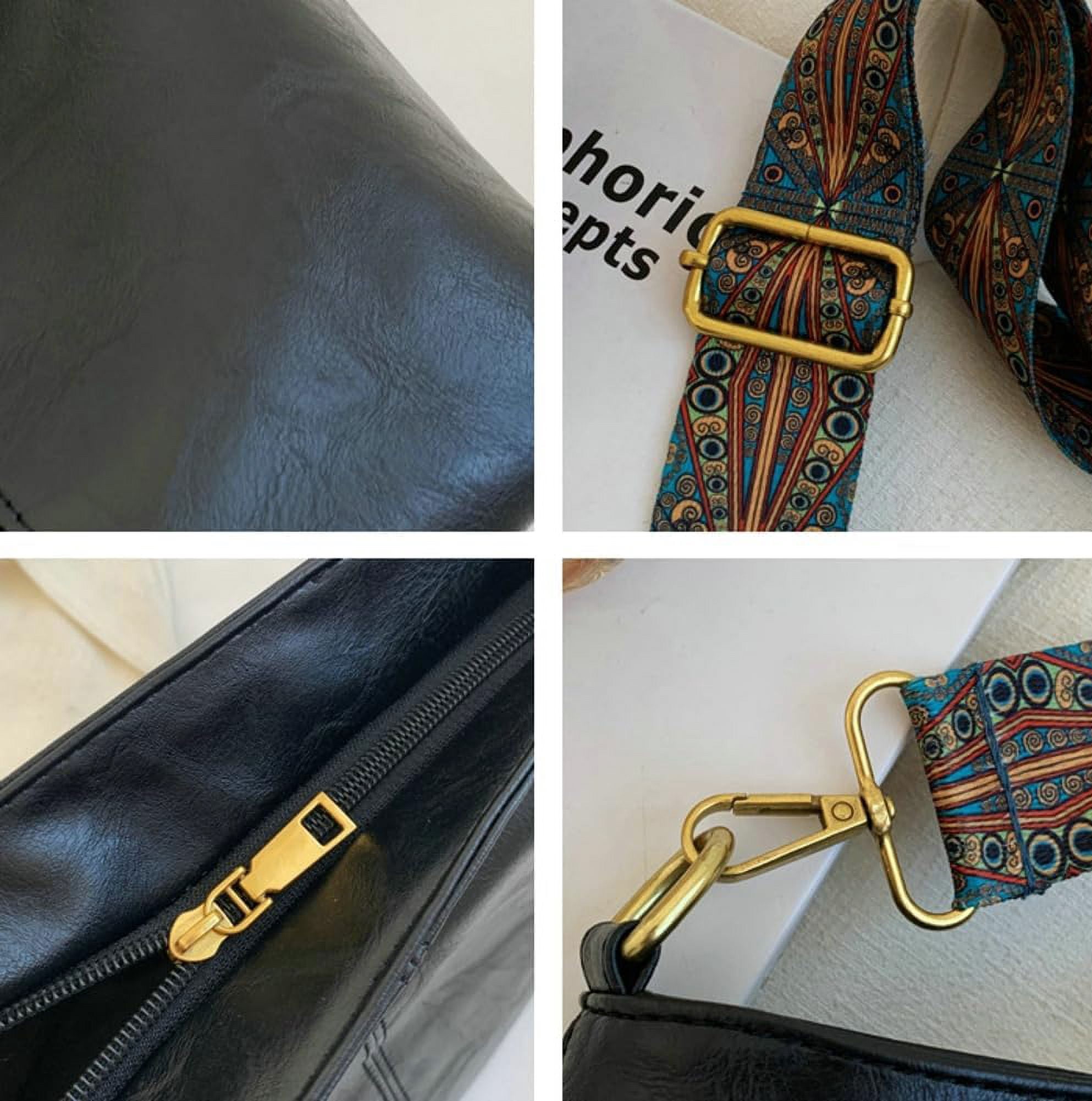 NANAHuang Hobo Bag for Women Crossbody Handbags Large Designer Ladies Bucket Purse PU Leather Shoulder Bags with Wide Shoulder Strap
