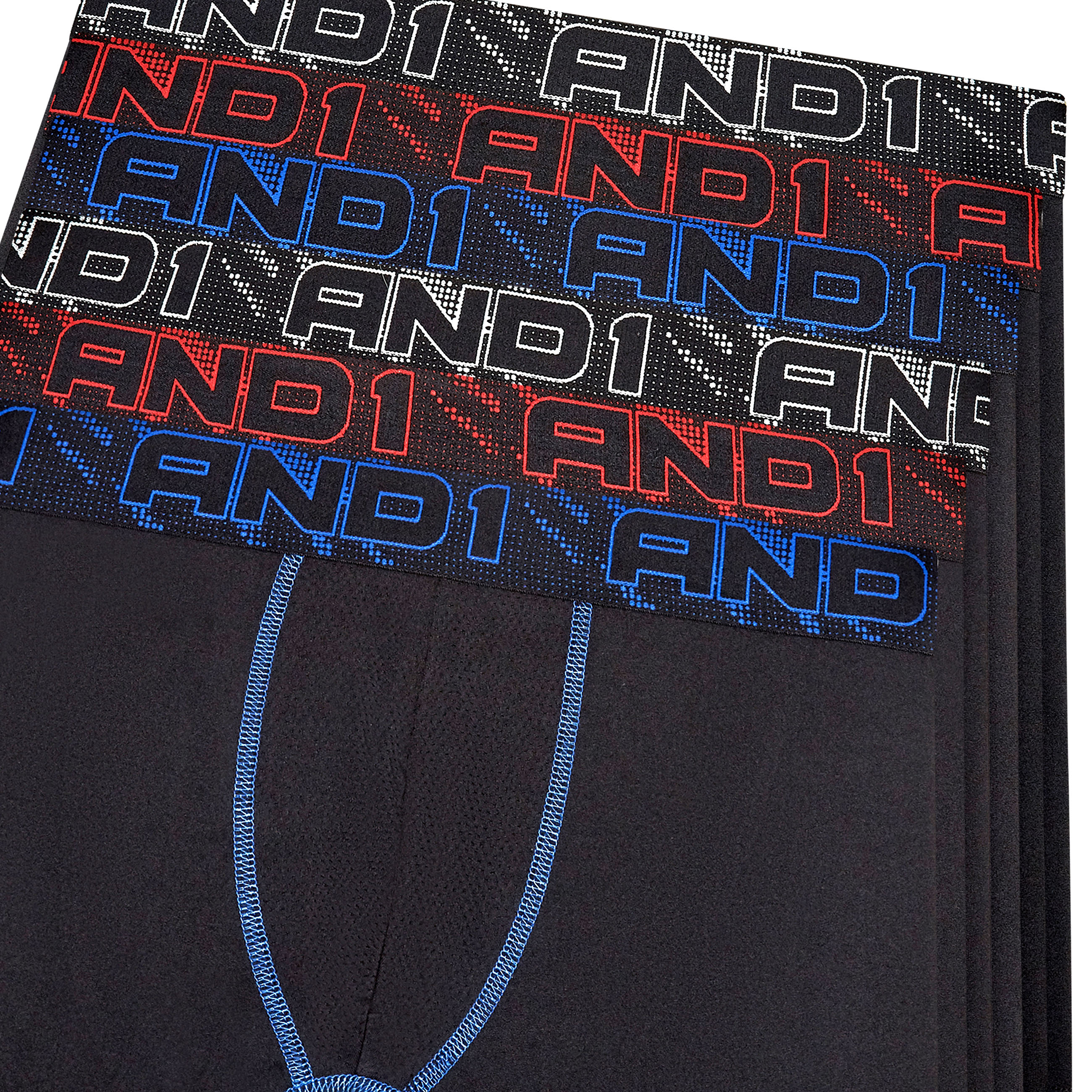 AND1 Men's Flex Mid Length Boxer Briefs, 6-Pack photo 3