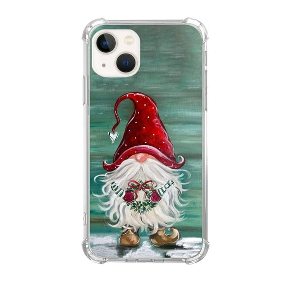 Christmas Gnome Case Compatible with iPhone 14,Unique Art Design TPU Bumper Cover Case