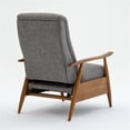 thumbnail image 6 of Terni Wood Arm Push Back Recliner in Ashen Gray Performance Fabric, 6 of 14