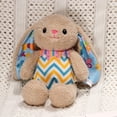 thumbnail image 7 of Musatteng Striped Rabbit Plush Toy - Soft Stuffed Animal with Floppy Ears, Sensory Comfort Doll for Kids 3+ Years, 7 of 7