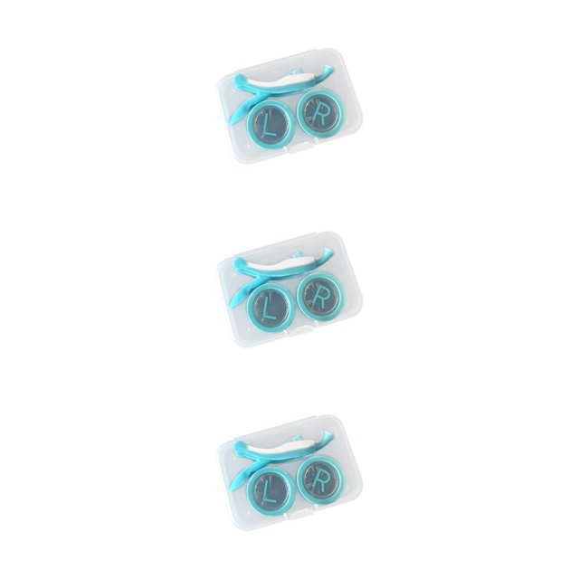 Monstrate Estuche para lentes de contacto Caja de soporte de almacenamiento Contenedor a prueba de fugas con pinzas Type1 NO1 Monstrate CBP192605