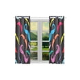 thumbnail image 2 of YUSDECOR Rideaux de Fenêtre Motif Moustache Funky Rideaux de Cuisine Chambre 26x39 Pouces, 2 Pcs, 2 of 3