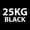 25KG Black, variant on Synergee 7kg Black Olympic Hex Barbell Trap Bar with Standard Height Handles for Squats, Deadlifts, Shrugs and Power Pulls. 49” Long Bar with 10” Sleeve.