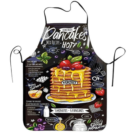 

Farfi Cooking Apron Sleeveless Comfortable Wearing Clear And Real Image Reusable Anti-stain Waterproof Polyester Pizza Pattern Kitchen Apron Home Supplies (Type 9 size L)