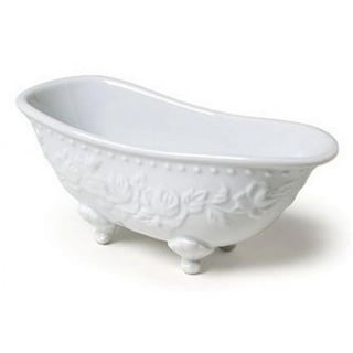 Daltile BA725 Ceramic Tub Soap Dish - 0100 White - 4-3/4 X 6-5/8 Shower  Bath Tub Soap Dish - White