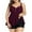 Wine, variant on Summer Savings Clearance! Edvintorg Plus Size Two Piece Swim Tankini With Boyshorts For Women Swimsuits Solid Color Flowy Bathing Suits Athletic Swimwear