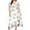 White, variant on IROINNID Wedding Guest Dresses for Women Homecoming Party Plus Size V-Neck Short Sleeve Printed Waist Ruffle Hem Dresses with Belt Trendy Formal Dress,Black