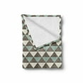 thumbnail image 2 of Geometric Soft Flannel Fleece Throw Blanket, Triangles Pattern Diagonal Blanket Cubism Textured Graphic, Cozy Plush for Indoor and Outdoor Use, 60" x 80", Almond Green Dimgray, by Ambesonne, 2 of 6