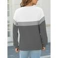 thumbnail image 6 of SHIBEVER Long Sleeve Shirts for Women Colorblock Sweatshirt Womens Tops Fall Shirts for Women Crew Neck SweatShirts Winter Clothes Grey S, 6 of 9