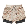 thumbnail image 1 of Toystoory Pantalones cortos de entrenamiento para hombre, pantalones cortos para correr, entrenamiento deportivo, culturismo, Fitness, pantalones Uniforme atlético Marrón militar L, 1 of 6
