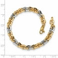 thumbnail image 2 of 14k Two Tone Gold Polished Link Bracelet, 2 of 2