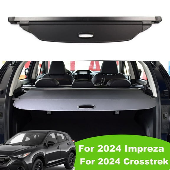 Fit 2019-2024 Subaru Crosstrek Impreza Retractable Cargo Cover for 2019 2020 2021 2022 2023 2024 Subaru XV Crosstrek Impreza Rear Trunk Shade, Black