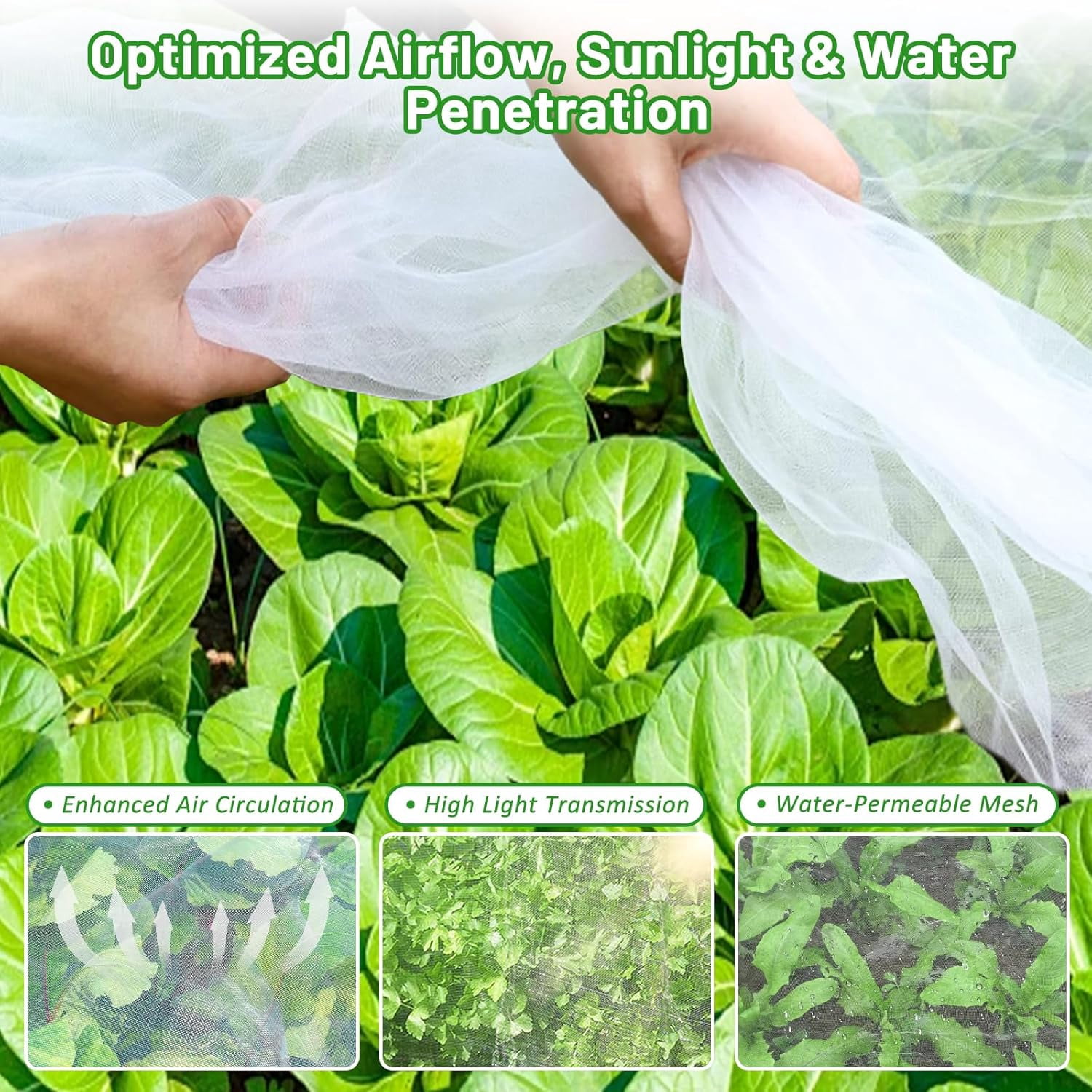 2 Pack for Raised Beds, 4x2FT Raised Bed Cover for Garden Protection, Ultra Fine Mesh Bird Netting Pest Barrier Screen with Drawstring for Protecting Vegetables Fruits Flowers