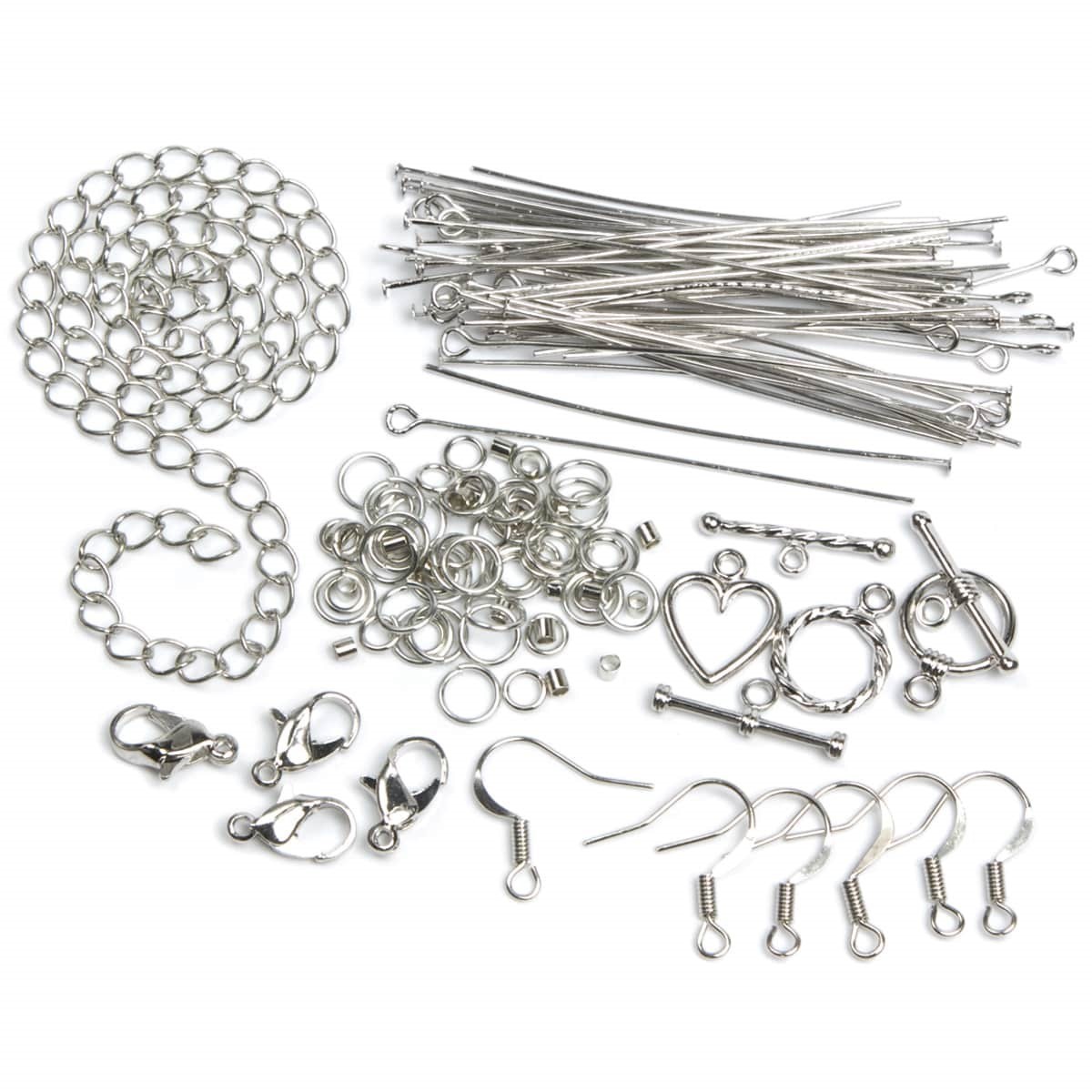 Cousin Jewelry Basics Metal Findings, 134pk, Silver, Starter Pack - image 2 of 2