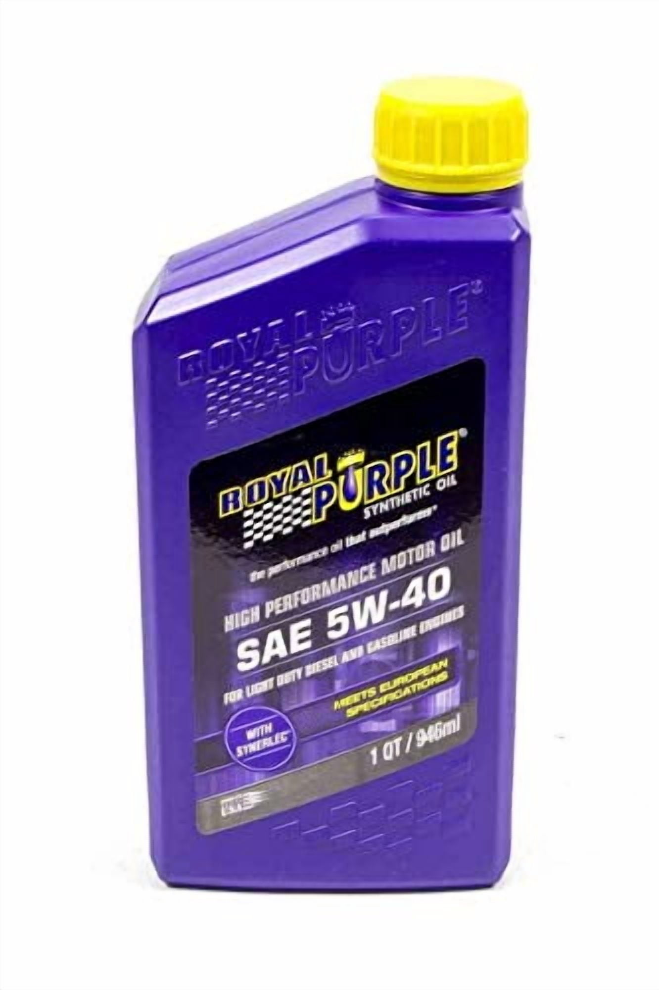 Royal Purple (06540-6PK API-Licensed Heavy Duty SAE 5W-40 High Performance Synthetic Motor Oil - 1 Quart, (Case of 6)
