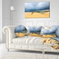 thumbnail image 3 of Designart Beach with Dark Clouds above Ocean - Seashore Throw Pillow - 12x20, 3 of 5