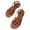 Brown, variant on Women's Wide Width Bohemian Flat Sandals Casual Woven Strappy Sandals Slip On Summer Flip Flop Beach Shoes Silver Size 6