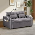 thumbnail image 4 of Kadyn Sofa Bed, Couch Bed, Foldable Sofa Bed with USB Port, Ashtray, and Rotating Telephone Stand, Gray, 4 of 10
