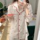 thumbnail image 4 of Pijamas de algodón para mujer, cárdigan de manga larga, sensación superior, se puede usar fuera del conjunto de traje residencial, primavera y otoño, novedad de 2022, 4 of 4