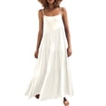 thumbnail image 2 of Vestido fruncido irregular, vestido informal de verano sin mangas para mujer, vestido largo sin mangas para mujer, fiel a su promesa, 2 of 6