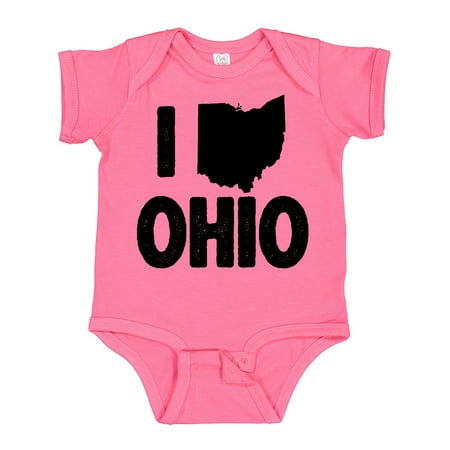 

Inktastic I Love Ohio with State Silhouette Gift Baby Boy or Baby Girl Bodysuit