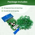 thumbnail image 5 of MR CHIPS ¾ inch Plastic Magnetic Bingo Chips with Metal Ring, 100 Chips, Green, All Ages, 5 of 8