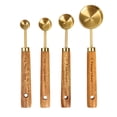 thumbnail image 3 of Juego de tazas y cucharas medidoras GudoQi Gold de acero inoxidable, 3 of 7