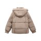 thumbnail image 4 of Parkas de manga larga para mujer, chaqueta informal de algodón con capucha y mangas largas de colores., 4 of 9