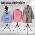 thumbnail image 5 of 2 Pack Shirt Display Stand, 32-63 Inch Height Adjustable Mannequin Torso for Vendors, T Shirt Clothing Display Stand Rack, Foldable Steamer Stand for Clothes Garment Retail, 5 of 7