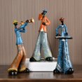 thumbnail image 3 of Jazz Band Player Figurines Vintage Musician Figure Resin Statues Desktop Ornament Retro Sculpture Home Indoor Decor D, 3 of 5