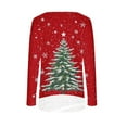 thumbnail image 6 of Aobny Shirt Women Compression Christmas T-shirts Henley Long Sleeve Pullover Red Women's T-Shirts,XL, 6 of 6