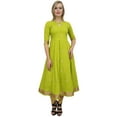 thumbnail image 3 of Atasi Readymade Designer Party Wear Indian Green Anarkali Suit Set Clothing - 4, 3 of 9