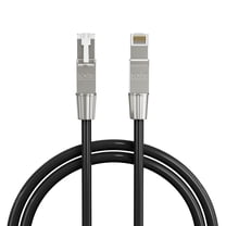 SYSTON Cat8 Ethernet Cable Patch 50ft Black, 2000MHz 2GHz 40GB Solid Bare Copper S/FTP Braided Shielded, 22/4 22 AWG 4 Pair CMR CL2R FT4, Network Lan Cable for Indoor/Outdoor PoE Internet PC Laptop