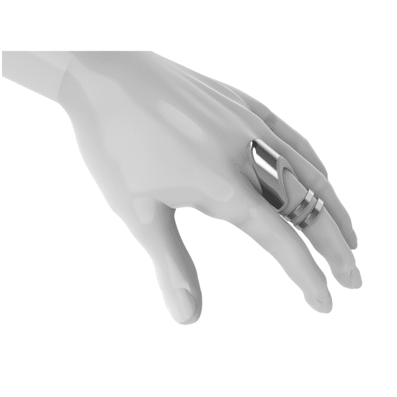 V For Vibes Bague Vibrante Portable, Anneau Vibromasseur Clio - Argent Mat