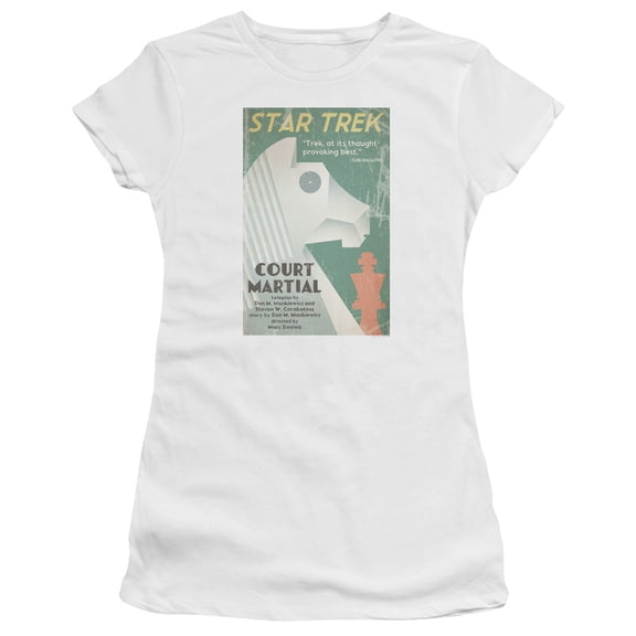 Star Trek Tos Episode 20 Junior Women's Sheer T-Shirt White