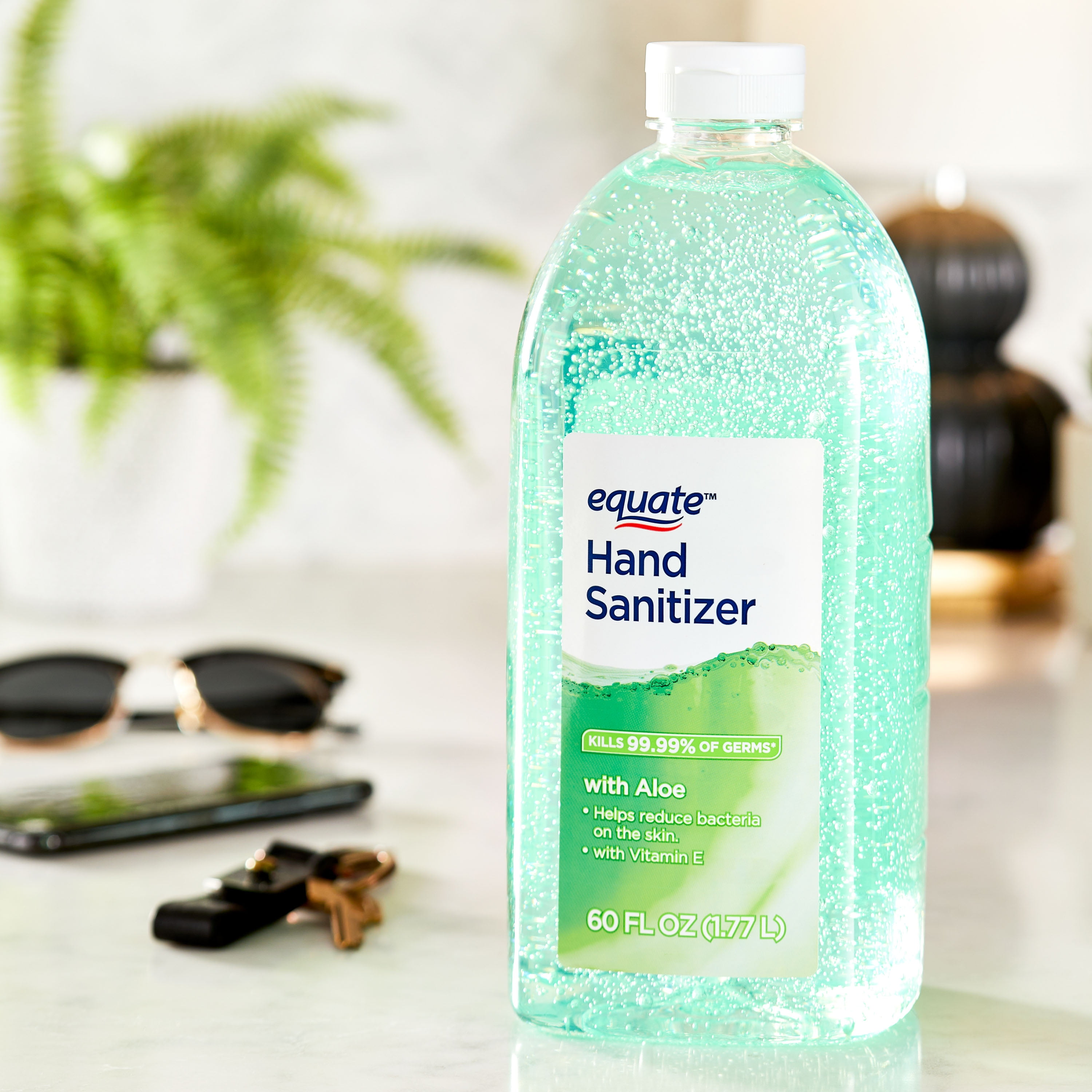 (6 pack) Equate Aloe Hand Sanitizer, 60 fl oz
