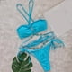 thumbnail image 2 of Trajes de Baño de Bikini de Mujer de Color Sólido Sexy de Moda Dividido con Pantalones, Nylon de Corte Alto para la Piscina de Playa Y las Vacaciones de Verano, 2 of 9