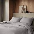 thumbnail image 3 of Stone Light Grey Washed Linen Duvet Cover Set - Single, Twin, Twin XL,, 3 of 7