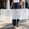 thumbnail image 3 of Sunnin Women Elastic Waist Wide Leg Jeans Solid Color Casual Loose Denim Pants with Pockets, 3 of 9