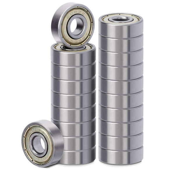 GFDYREE 20 Pack 608ZZ Ball Bearing, Bearing Steel & Double Iron Sealed Miniature Deep Groove 608zz Bearings for Skateboards, Inline Skates, Scooters, Roller Blade Skates & Long Boards (8mm x