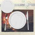 thumbnail image 3 of Ambesonne Fantasy Place Mats Set of 4, Night Scenery, Standard Size, Ruby and Yellow, 3 of 6