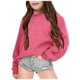 thumbnail image 1 of VJATTWR Chandails à Capuchon pour Adolescentes Chandail à Capuchon pour Enfants d'Automne et d'Hiver à Manches Longues Mode Imprimé Col Rond Chandail à Capuchon pour Garçons et Filles Plus Chandail à Capuchon Chaud 6-7 Ans, 1 of 4