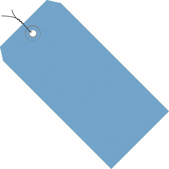 Discount Tag & Label Dark Blue Shipping Tags, Wired, 13 Pt., 4 1/4" x 2 1/8", 4, (Case of 1000)
