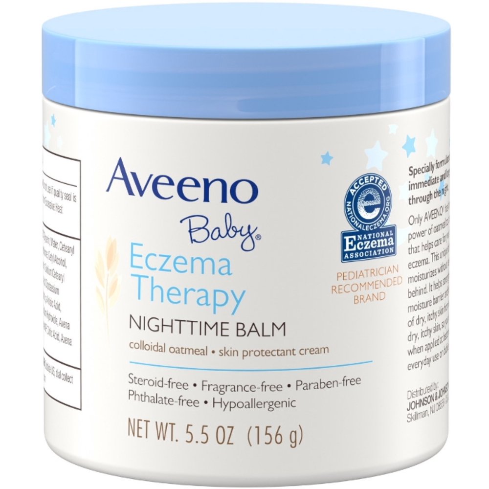 4 Pack AVEENO Baby Eczema Therapy Nighttime Balm with