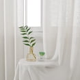 thumbnail image 4 of Polyester Linen Texture Semi-Sheer Grommet Lightweight Curtain Pair(Set of 2), 4 of 12