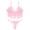 Pink, variant on Womens Bra Set 2 Piece Matching Bra and Panty Sets Mesh Push Up Bralettes Chain Strappy Floral Embroidered Breathable Underwear Black M