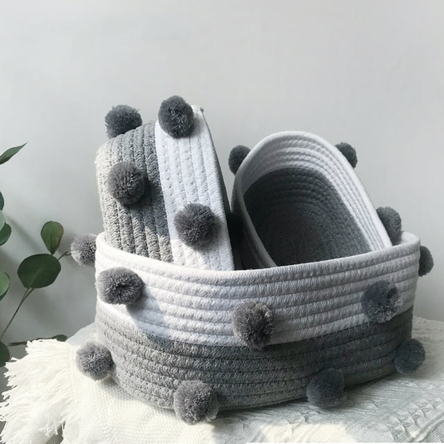 Cestas de almacenamiento de cuerda de algodón, tejido de cuerda de algodón con cesta de almacenamiento, cesta de aperitivos, tecnología de vanguardia