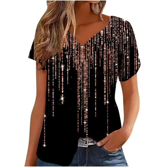 Sexy Tops For Women 2025 Summer Corset Tops For Women Puffy SleevesTshirts Shirts For Women Short SleeveLadies Tops And Blouses Short Sleeve CasualWomens V Neck T Shirts Multi Pack