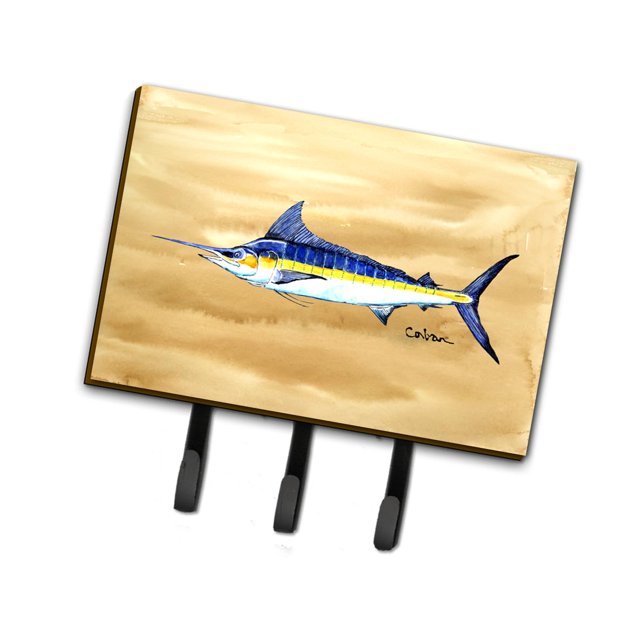 ""Caroline'S Treasures 8754Th68 Pez Espada En La Playa De Arena Correa O Llavero Grande Multicolor""